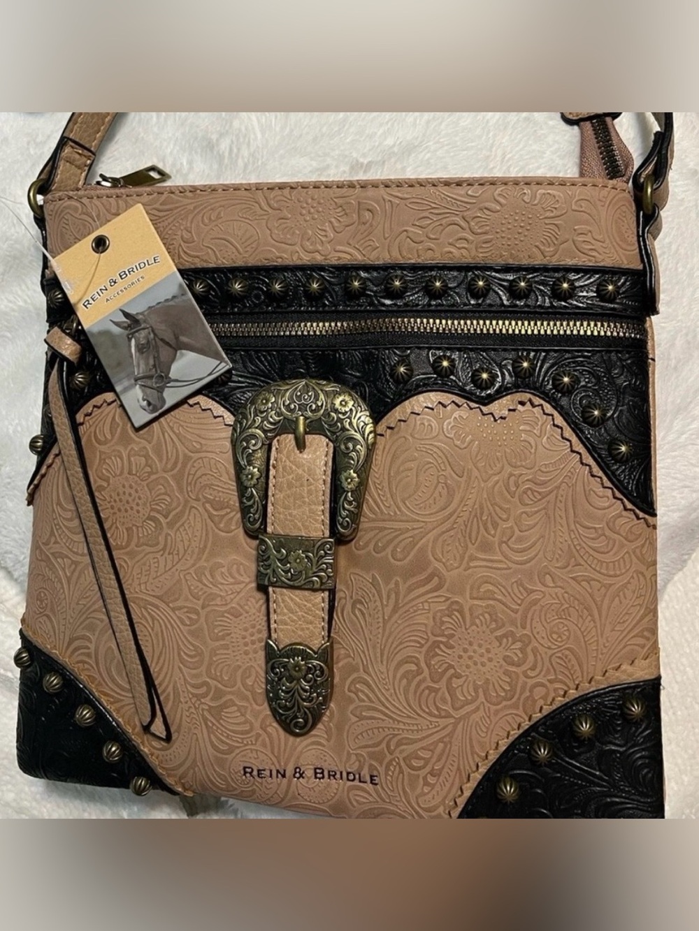 REIN & BRIDLE  WESTERN CROSS BODY PURSE NEW-Vintage Look